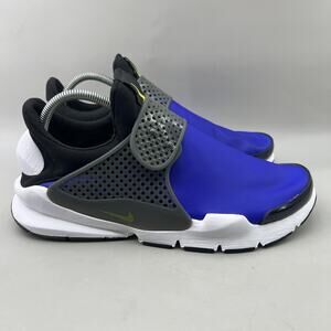 NIKE Sock Dart SE Running Shoes Men Size 10 Blue Black Comfort Strap Sneakers